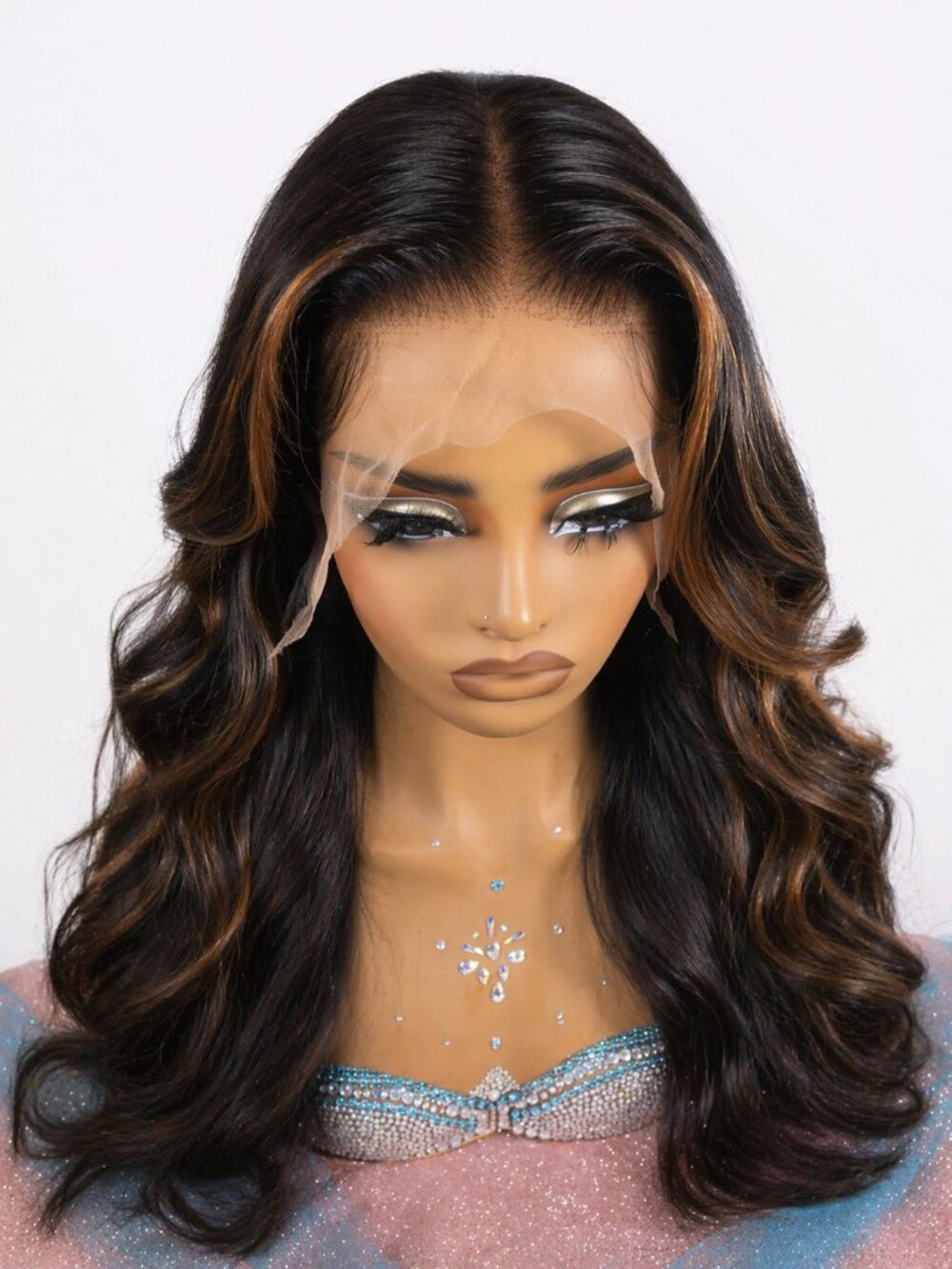 ✨20 Inch Human Hair Lace Wig Highlighted Virgin Invisi Knots MAKE A OFFER